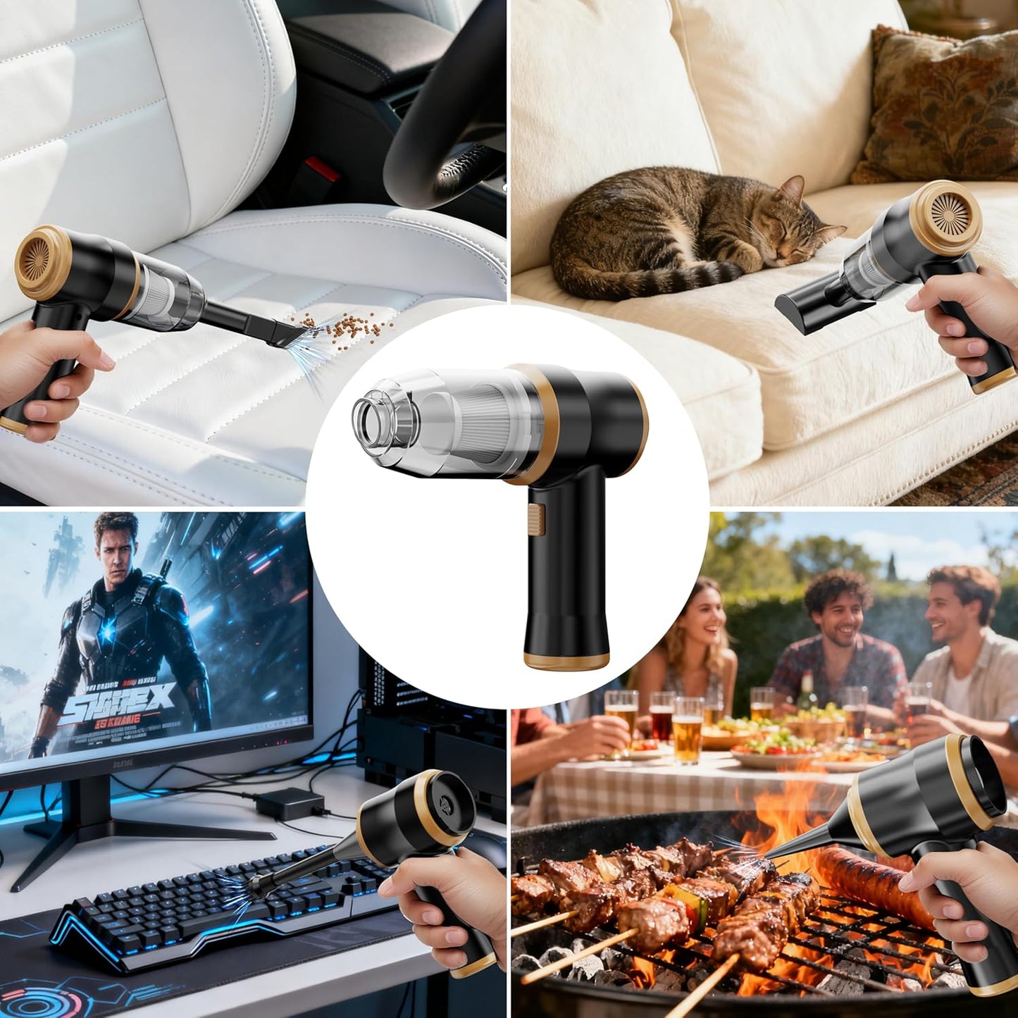 Aspirateur Voiture Anti-Poils — Zéro Poil en 3 Minutes