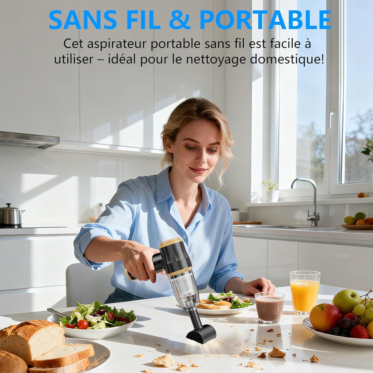 Aspirateur Voiture Anti-Poils — Zéro Poil en 3 Minutes